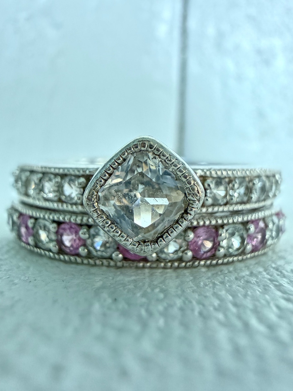 925 Sapphire Stackable Ring Set